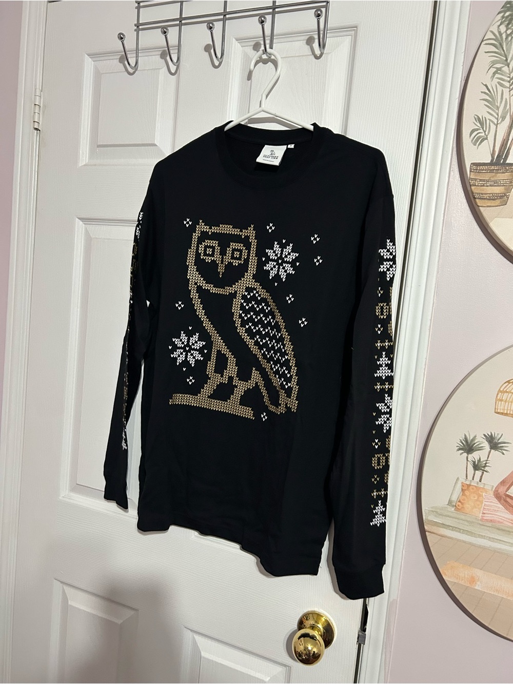 Black OVO Long-Sleeve Top